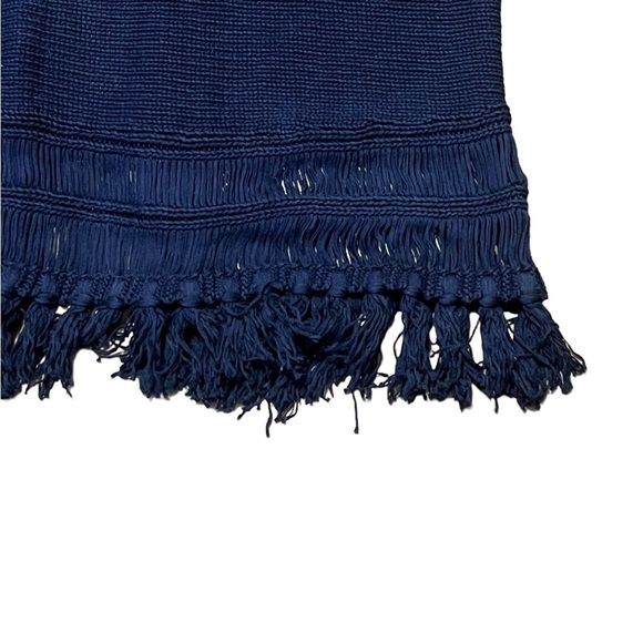 Lilly Pulitzer Bedford resort open front knit cardigan with tassel trim in navy - Picture 6 of 9